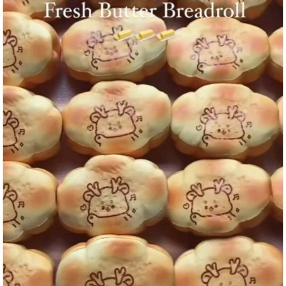 Squishy Bread Roll SET OF 3 Scented Slow Rising Rice Deer Squishies Bun Soft NEW - Picture 6 of 8